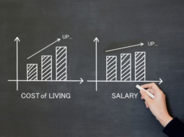 Average salary vs cost of living in the UK